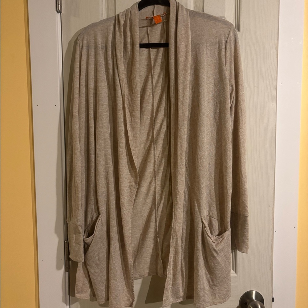 Joe Fresh Cream Waterfall Cardigan Sweater